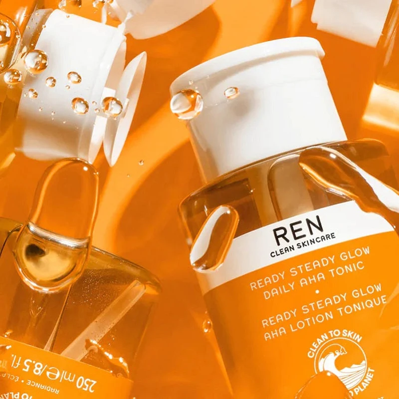 

Original Ren Clean Face Ready Steady Glow Daily AHA Tonic And Radiance Renewal Mask For Women And Men Skin Care Products