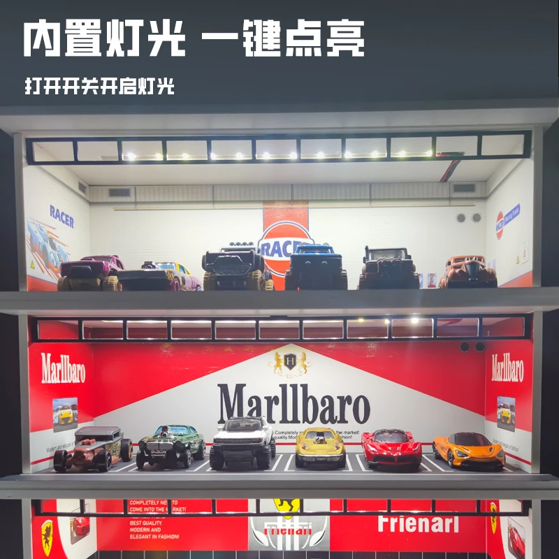 XuFan 1:64 Parking Garage Diorama And LED Light Simulation