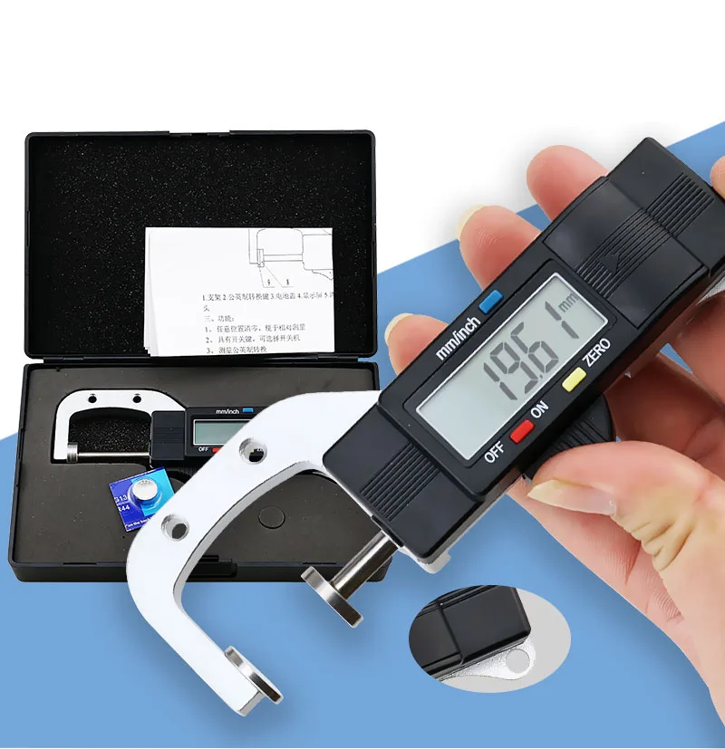 Digital Thickness Gauges Mini Portable Horizontal Electronic Thickness Meter 0-25.4mm Caliper 0.01mm Resolution digital caliper,thickness gauge