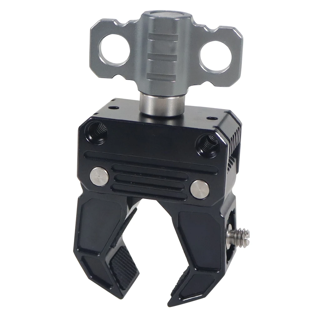 But the cow Super Morsetto per Fotocamera con Testa a Sfera, Ballhead Super Morsetto Treppiede Mount con Adattatore Filettato da 1/4 a 3/8, Morsetti a Sfera per Treppiede Fotocamere Luci a LED