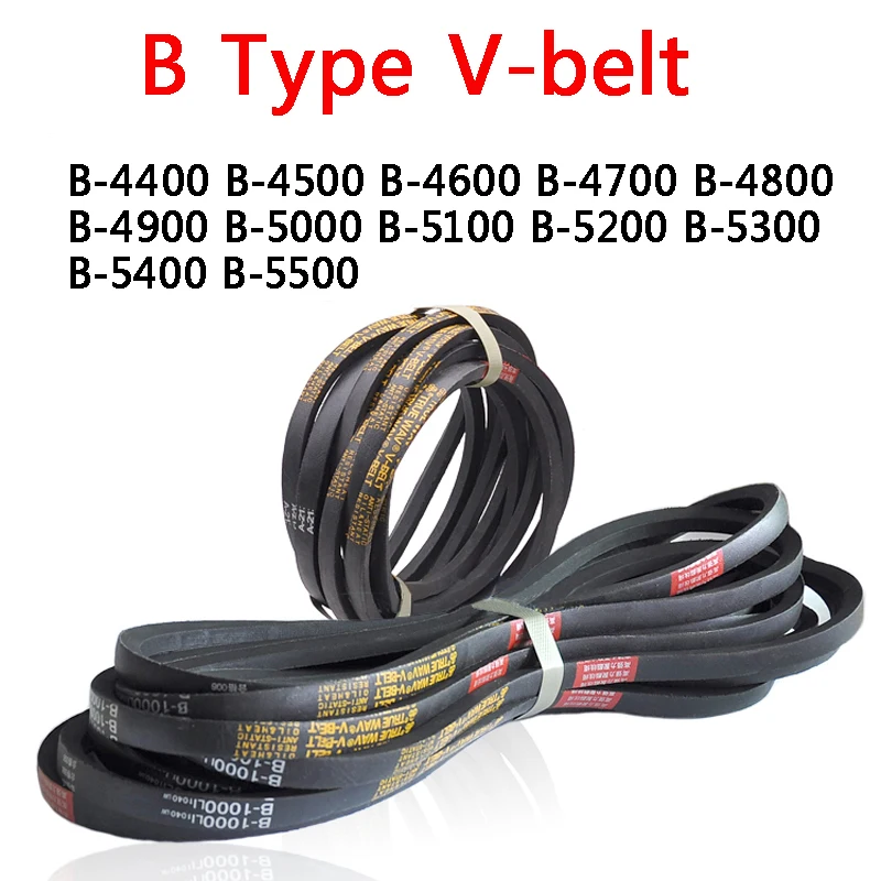 

V Belt Type B Triangle V-belt Rubber Belts B-4400 B-4500 B-4600 B-4700 B-4800 B-4900 B-5000 B-5100 B-5200 B-5300 B-5400 B-5500