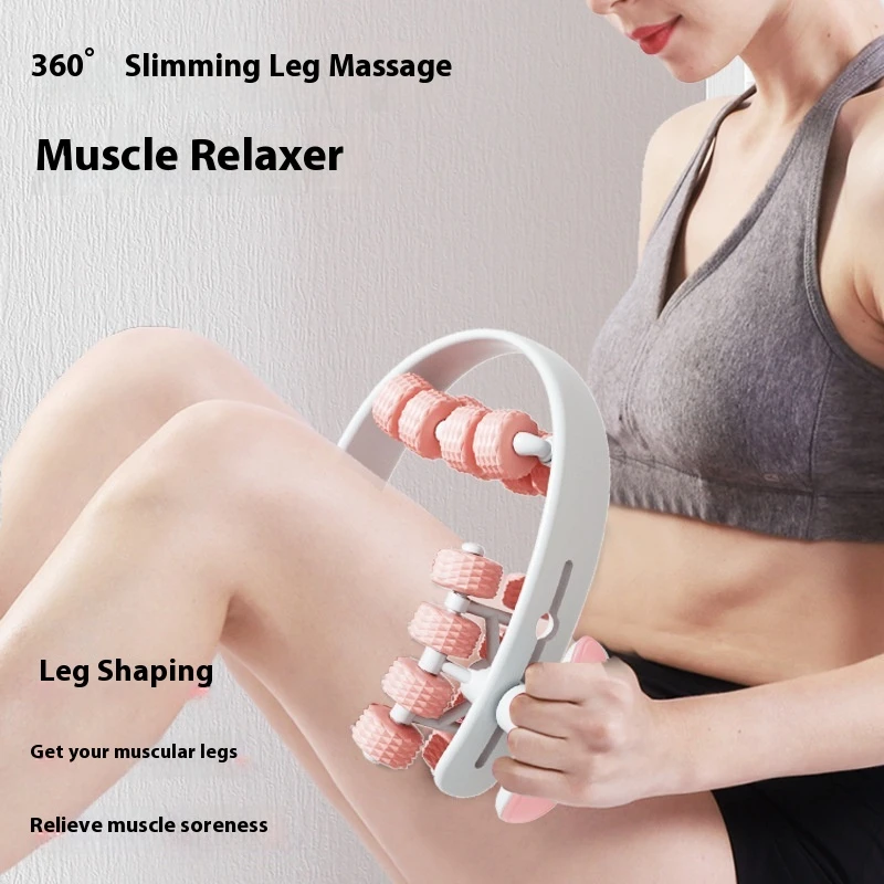New 24-Wheel Annular Clamp Leg Massager Ring Calf Muscle Relaxation Yoga Wheel Lean Leg Roller Fitness Equipment Massage Tools