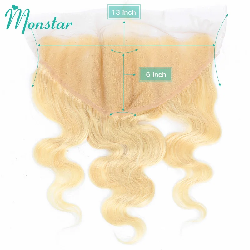 613 Blonde Body Wave 13x6 13x4 HD Lace Frontal PrePlucked Brazilian Remy Human Hair 5x5 HD Lace Closure 180% Density Closure 4x4 3