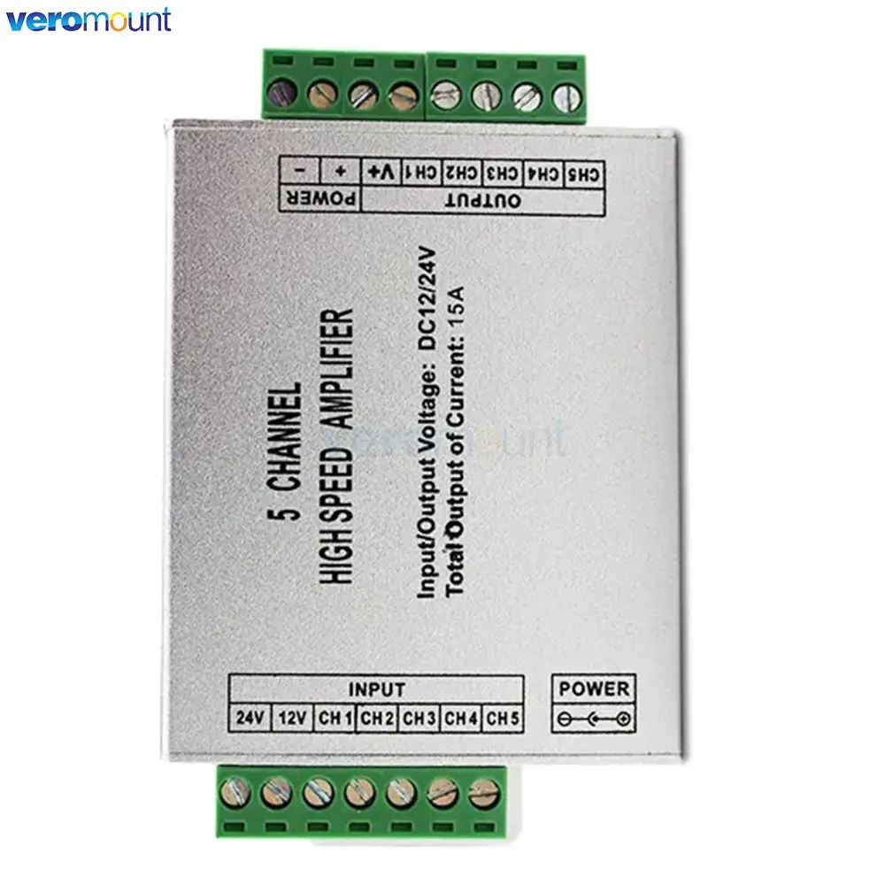 단일 색상 WW CW RGB RGBW RGBWW RGBCCT 스트립 조명용 LED 증폭기, DC 정전압 전력 리피터, 1/3/4/5CH, 5V, 12V, 24V