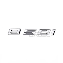 Premium 3D Chrome Trunk Emblem Decal (850i Silver)