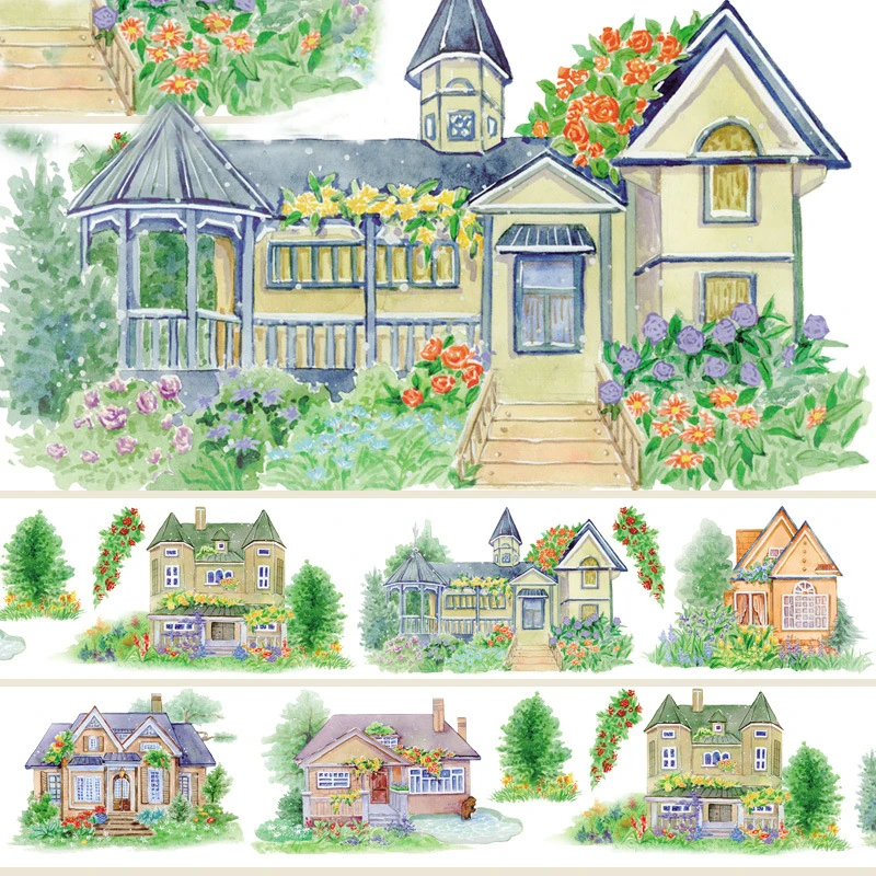 Washi Tape Decorative Stickers Landscape Scrapbooking Material