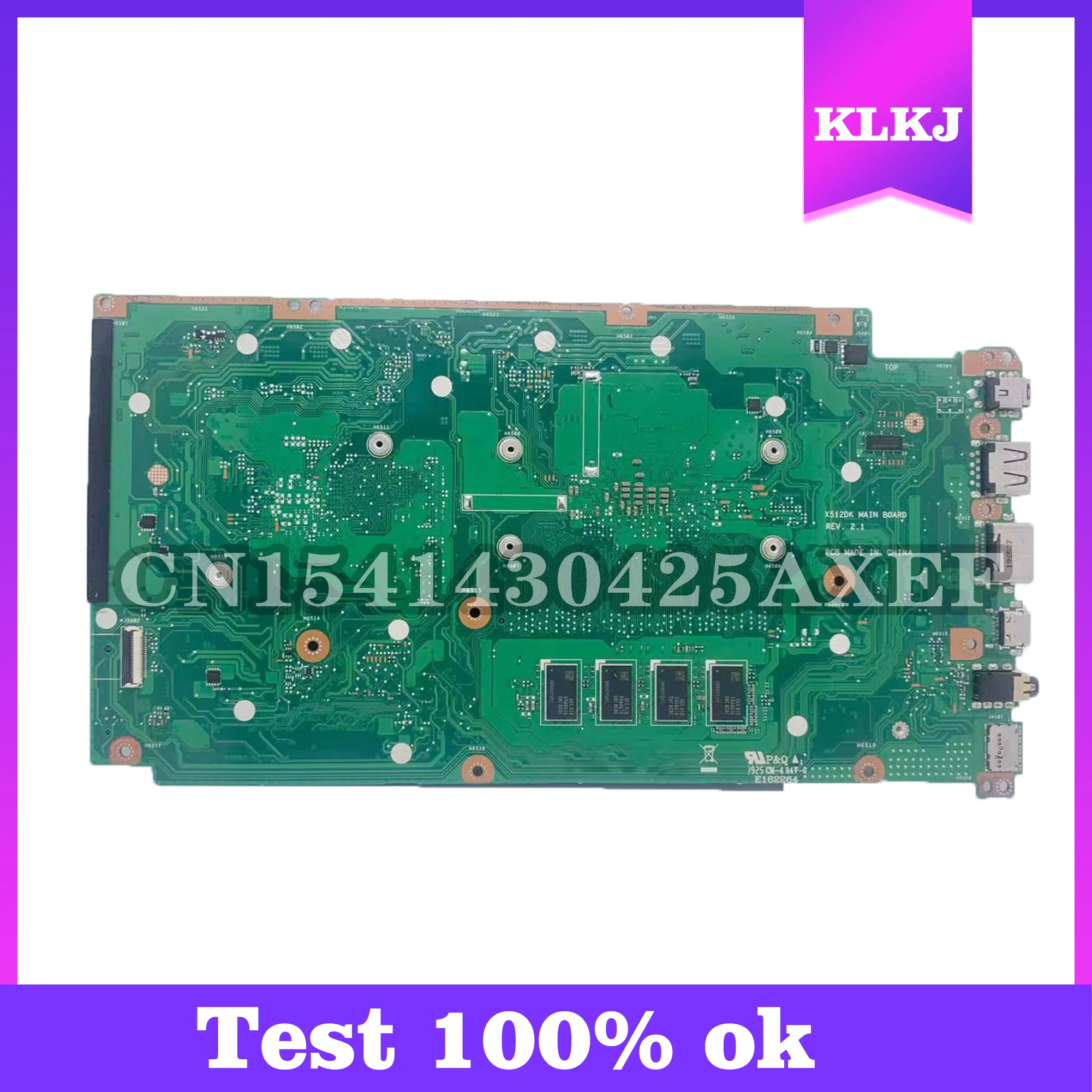 Mainboard para Asus Vivobook X512da Dinzi X512da X512dk X512d F512d F512da V5000 V5000f Laptop Motherboard 100% Teste R33200u 4g Placa-mãe para notebook - Imagem 2