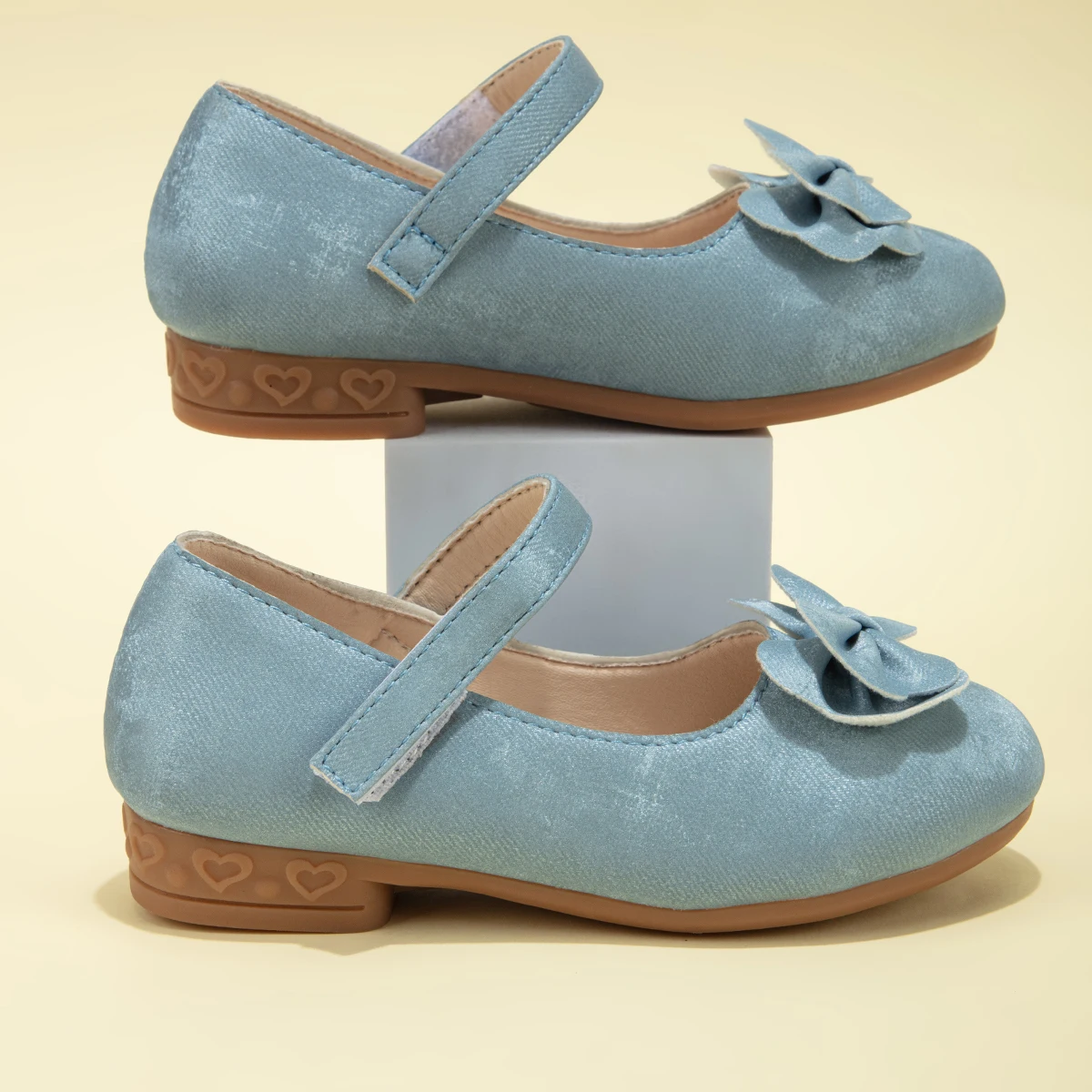 Girls Leather Formal Shoes with Sweet Bow Kids Princess Shoes for Party Wedding 2024 New Girls' Performance Dance Shoes Low Heel 6