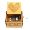 Wooden Hand Cranked Music Box, Can't Help Falling in Love Theme, Valentine's Day Gift for Lovers, Birthday Present for Girlfrien 5