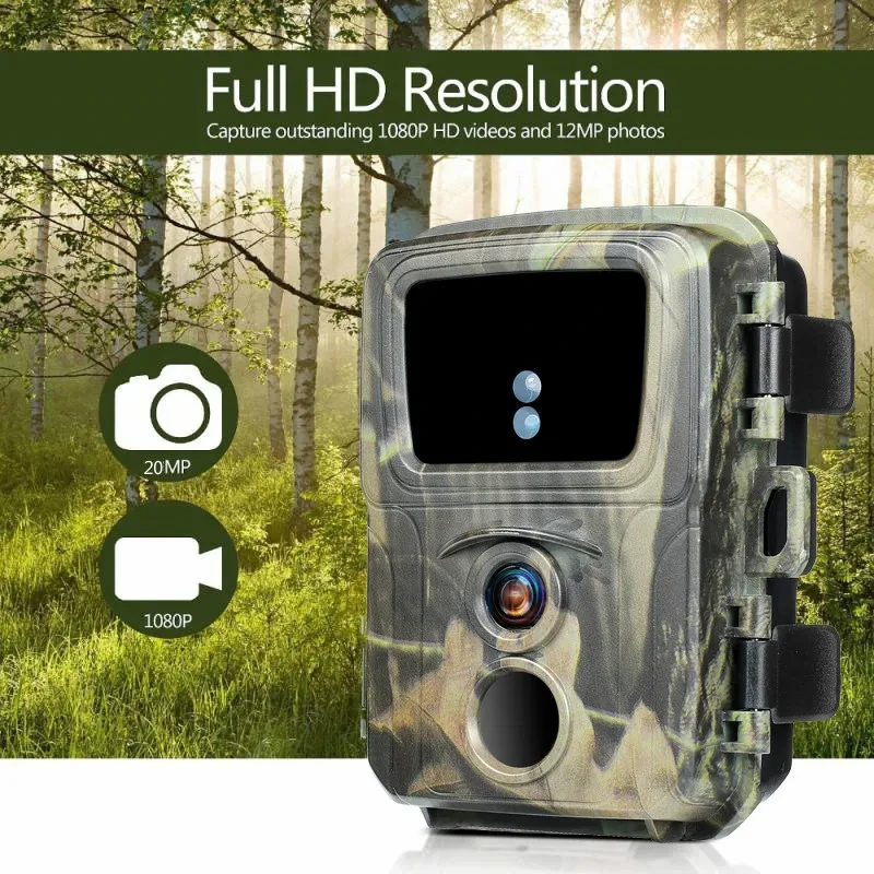 2PCSMini600 Trail Hunting Night Vision Camera 20MP 1080P Wildlife Photo Trap Surveillance Tracking Hunting Waterproof Cam