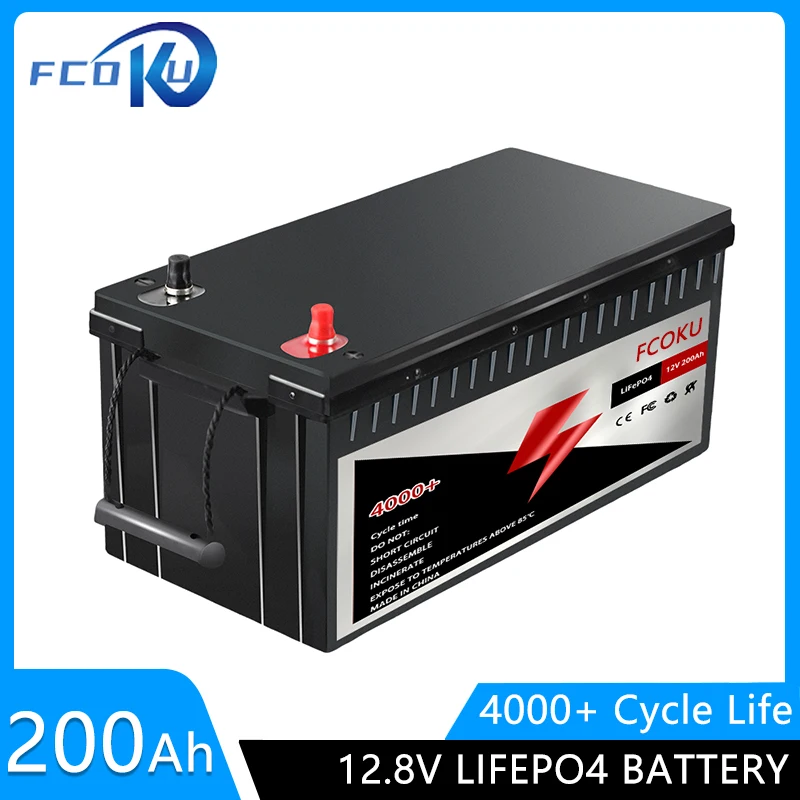 

12V 200Ah LiFePO4 Battery for RV Replacing Most of Backup Power Home Energy Storage Off-Grid Replacement Battery Pack