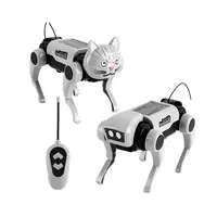 2 IN 1 RC Mechanical Dog Remote Control Cat Children's Toy DIY Assembly Science Electric Robot Dog Cat Model Set  Kids Gift 1