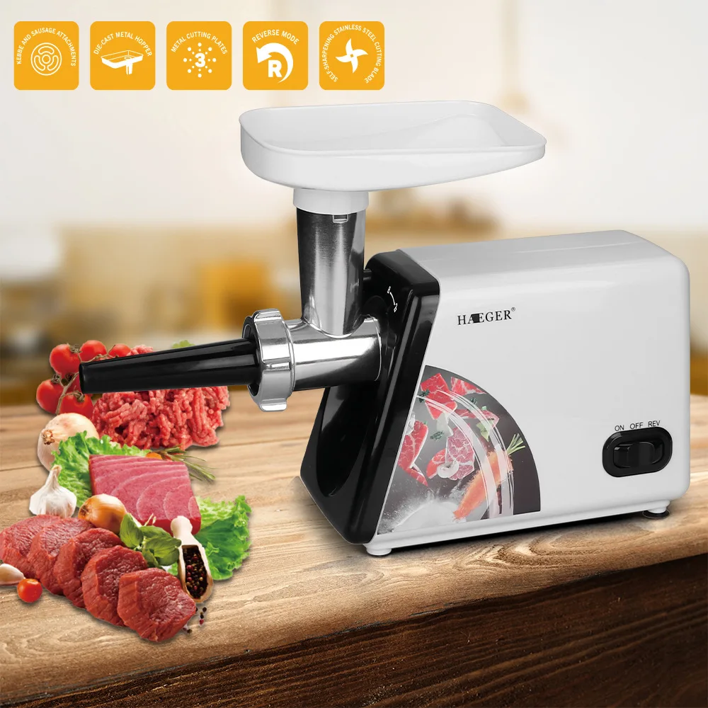 2500W Stainless Steel 10L Capacity Electric Chopper Meat Grinder Mincer Food Processor Slicer