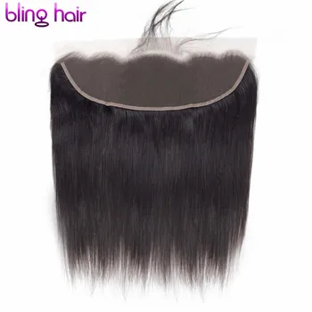 Bling Hair HD przezroczysty 13 #215 4 koronkowe przednie zamknięcie peruwiańskie proste włosy Remy uzupełnienie splotu ludzkich włosów wolna część wszystkie 1 darmowa wysyłka tanie i dobre opinie CN (pochodzenie) STRAIGHT 130 13 x 4 Peruwiańskie włosy szwajcarska koronka Tylko 1 sztuka TRANSPARENT Koronka frontal