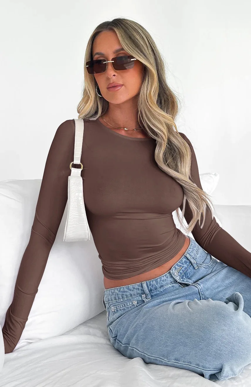 Long Sleeve Yoga Shirts Sport Top Fitness Clothes Wear for Women Gym Femme Jersey Mujer Running 5