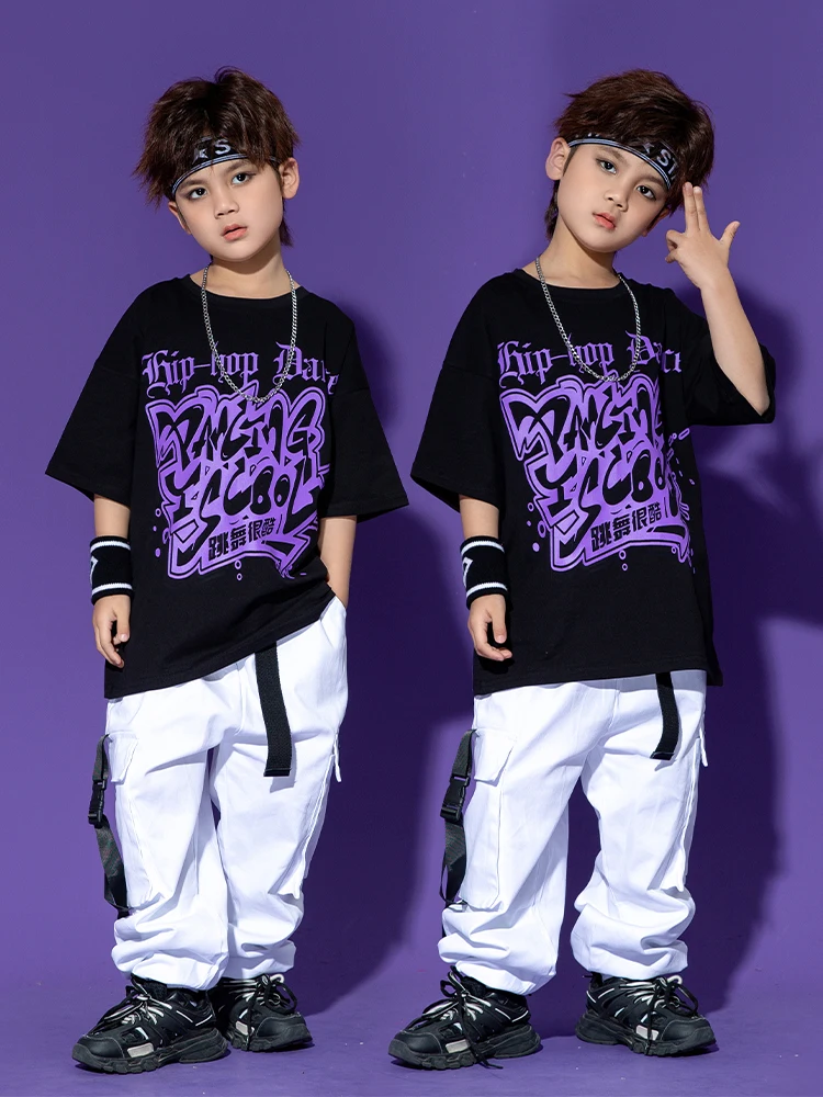 Black Hip Hop Club Outfits Children'S Aerospace Hip Hop Clothes Jazz