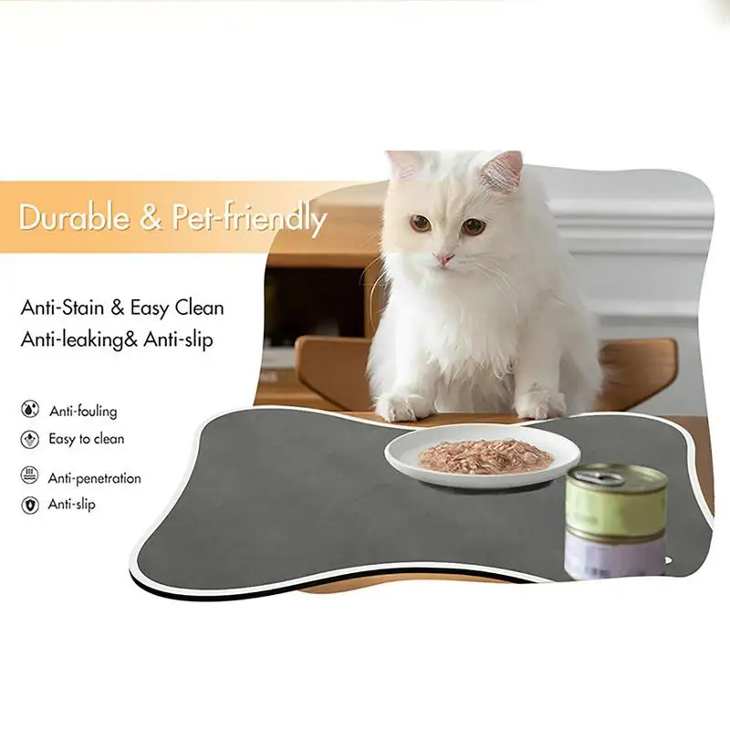 Pet Feeding Mat Water Absorbent Quick Dry Pet Placemat For Food