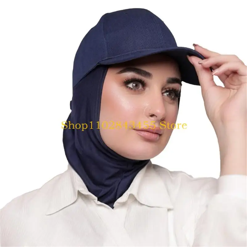 49MC Dört Mevsim Kadın Şal Beyzbol Şapkası ve Eşarp Kombinasyonu Headwrap Hairwrap