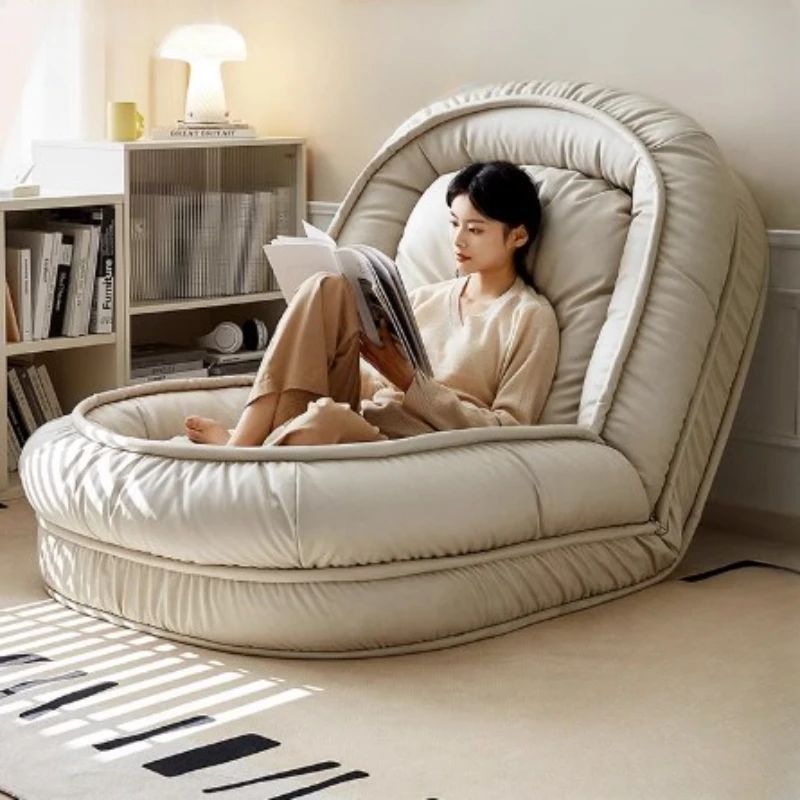 

Girl White Lazy Sofa Fancy Soft Relax Designer Individual Floor Sofa Human Dog Bed Divano Letto Living Room Furniture