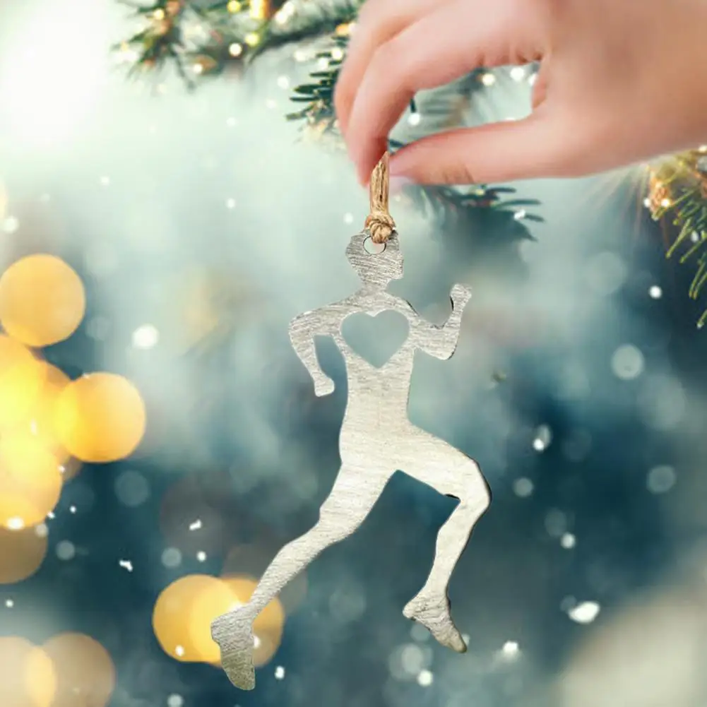 

Runner Hanging Decoration Hanging Runner Snowman Decoration Metal Craft Ornament For Sports Enthusiasts Unique Gift For Men