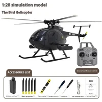 1:28 Rc Aircraft Era C189 Bird Rc Helicopter Tusk Md500 Dual Brushless Simulation Model 6-Axis Gyro Simulation  Aeroplane Gift 2