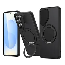 Armor Case with Car Magnetic Ring and MagSafe - Compatible Wireless Cover - Galaxy A07 (KS - Black)