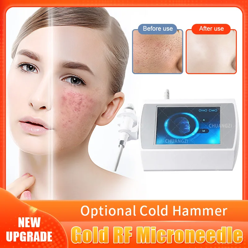 2023 최신 최대 전력 RF 마이크로니들 얼굴 피부 관리 기계, RF 여드름 흉터 스트레치 마크 제거 미용실 장비