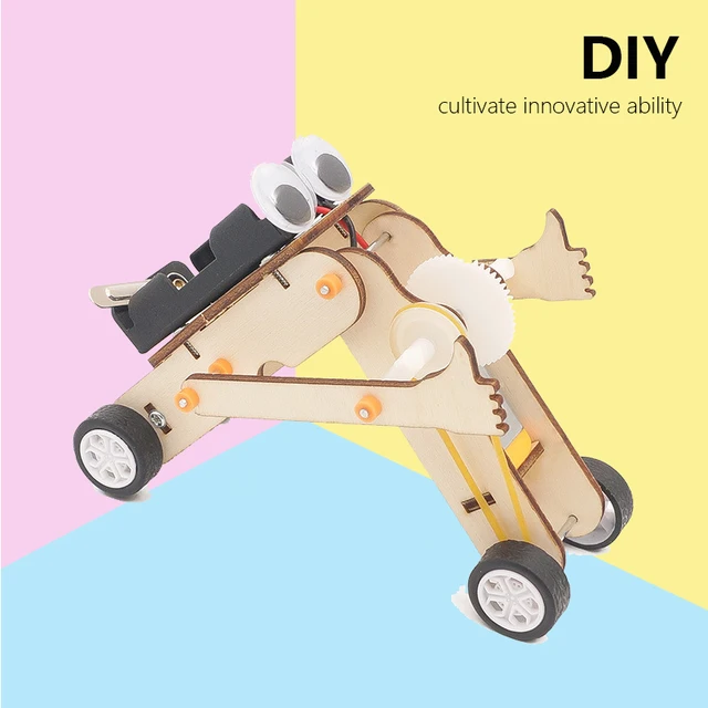 Modelo de ensamblaje de Robot DIY para niños, Kits de Material educativo, experimento de ciencia, juguete de tecnología, rompecabezas pintado, juguetes para niños - Imagen 2