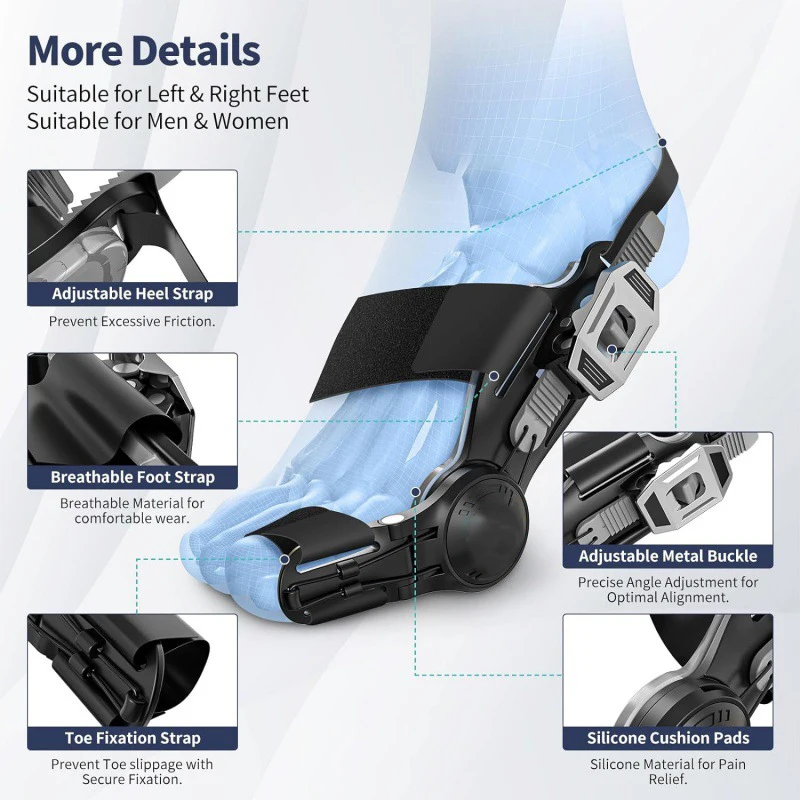 1Pc Bunion Corrector Orthopedic Big Toe Straightener Corrector Adjustable Hallux Valgus Brace Foot Care Bunion Relief