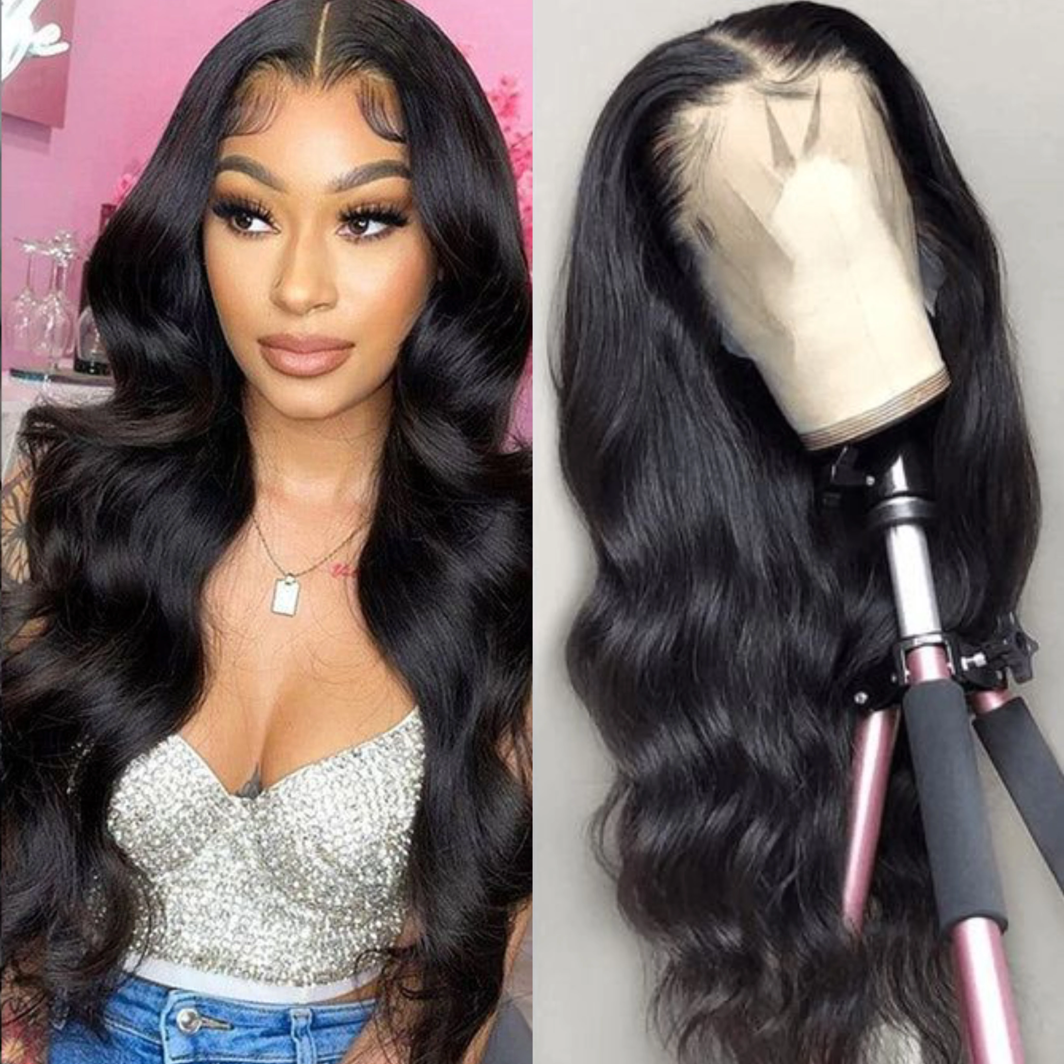 

Body Wave Lace Front Wig 13x4 Brazilian Hair Long Pre Plucked With Baby Hair Frontal 150 Destiny Natural Human Hair Wig