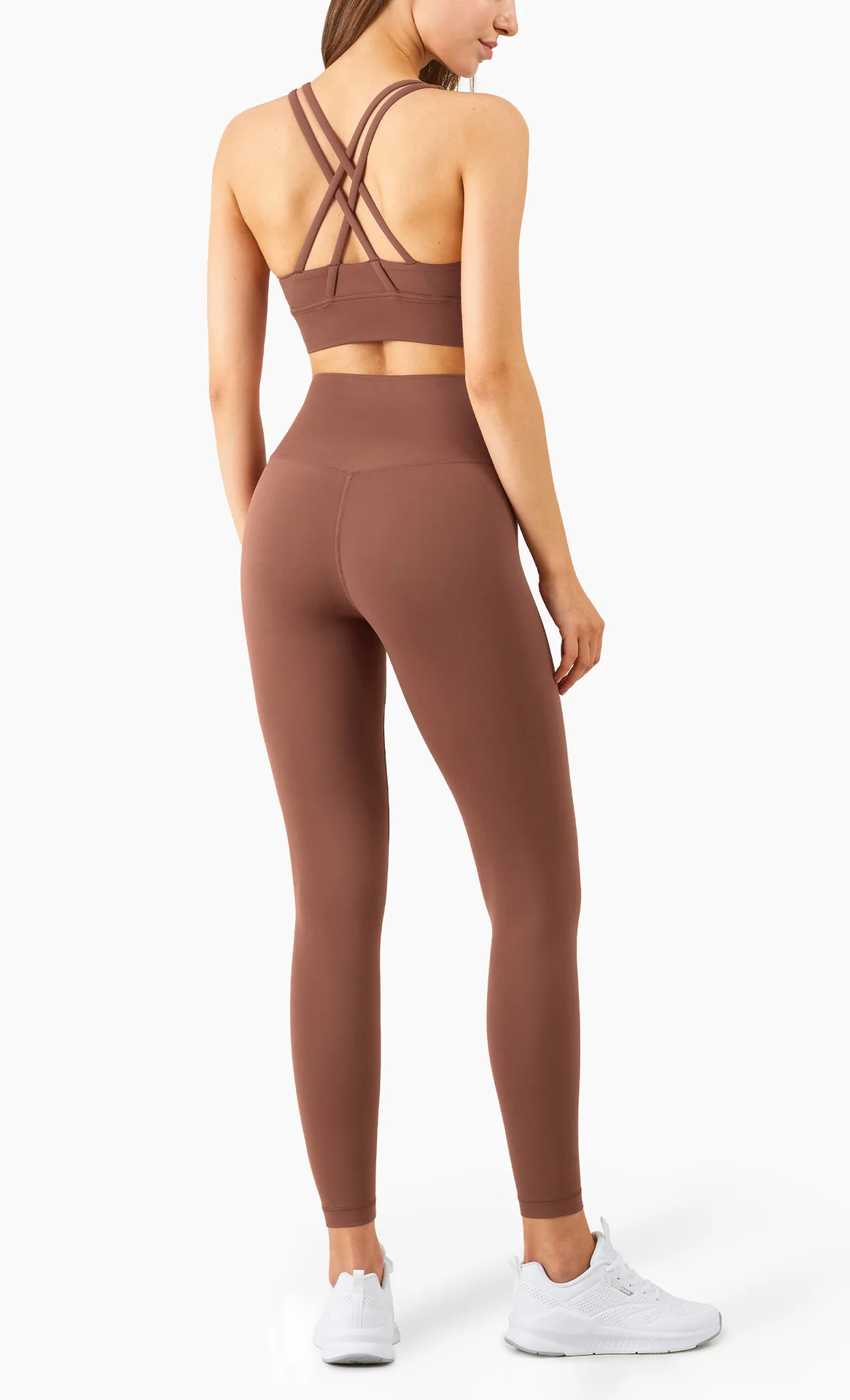 SOISOU 2-teiliges Sport-Yoga-Set für Damen, Trainingsanzug, Fitnessstudio, Fitness-Set, Damen-Leggings, Sport-BH, atmungsaktiv, Sportbekleidung, Damenbekleidung – Detail 6
