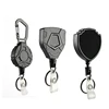 1Pc Retractable Easy-To-Pull Buckle Badge Reel Carabiner Key Chain Anti-Theft Anti-Lost Key Chain with Steel Cord 5