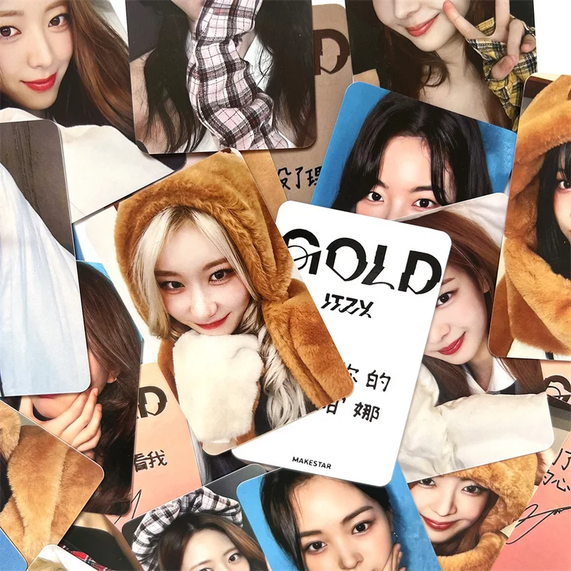 4pcs/set ITZY New Album GOLD LOMO Card Star River Special Card Chinese Back YEJI Lia RYUJIN YUNA Postcard Photo Gift
