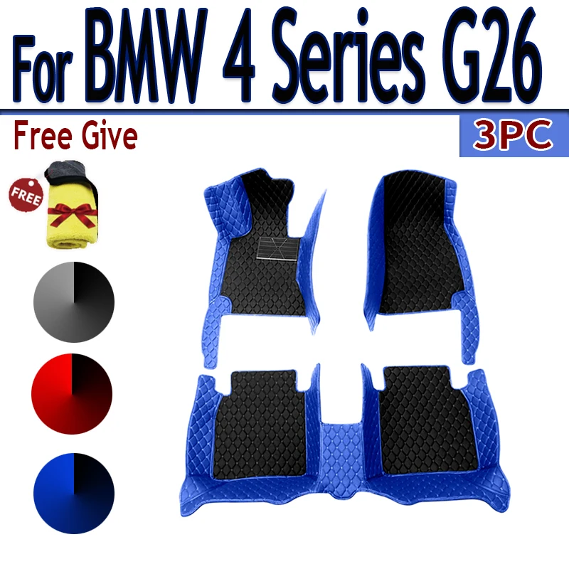 

Car Floor Mats For BMW 4 Series G26 Gran Coupe Four Doors 2022 Custom Foot Pads Automobile Carpet Cover Interior Accessories