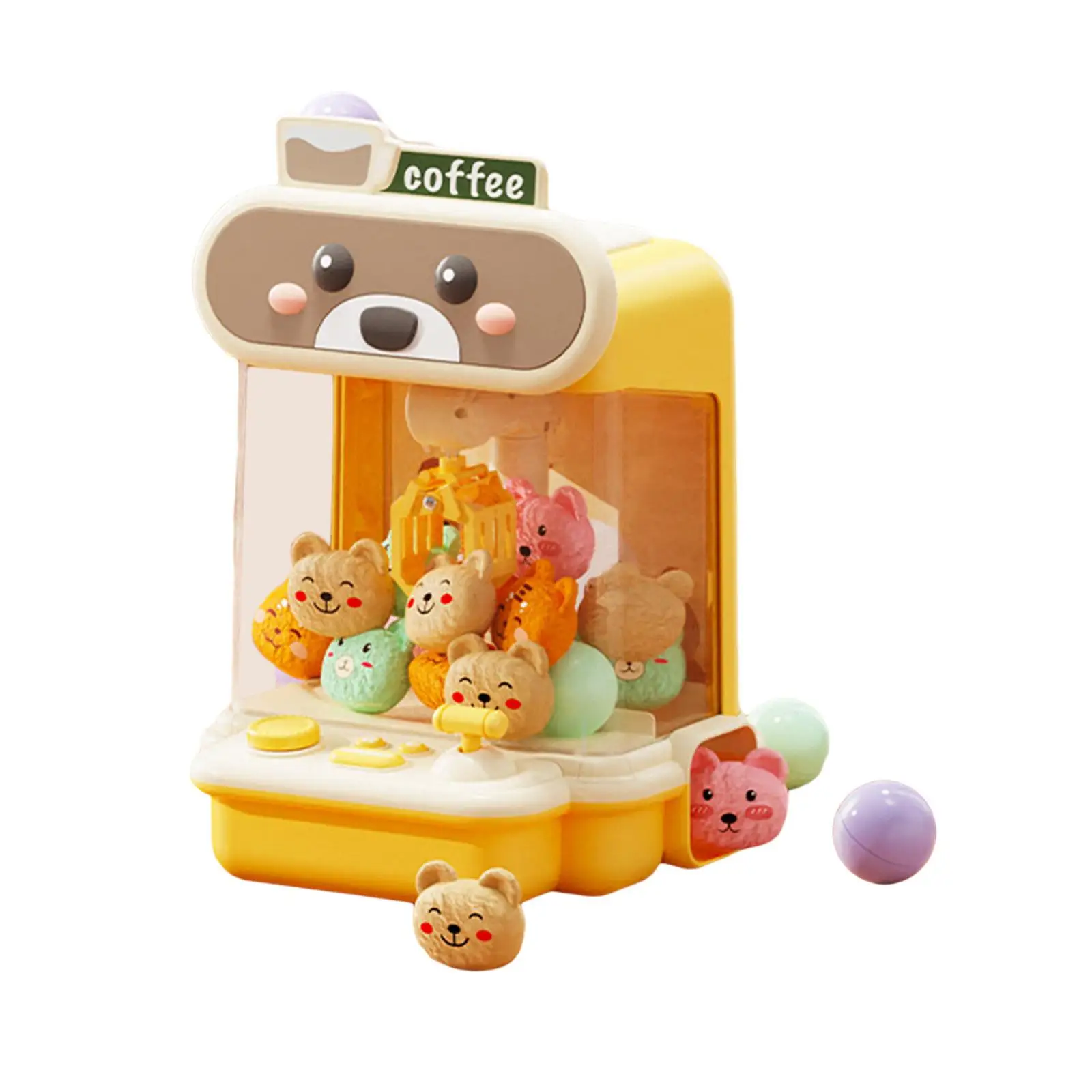 Claw Game Machine for Boy and Girls Exciting Indoor Party Favors with Music Kids Vending Toy Mini Candy Dispenser for 10 Dolls 4
