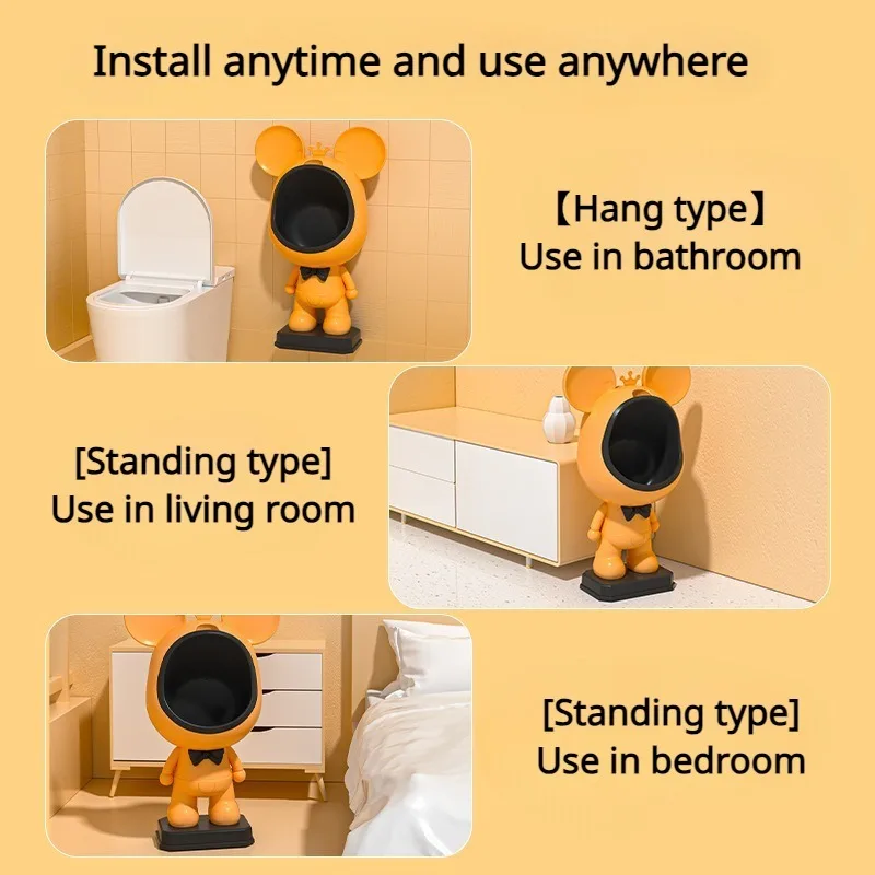 Potty Training Urinal for Toddler Pee Standing Urinals for Boys Funny Animal Wall-Mounted Toddler Toilet Removable easy to Clean 2