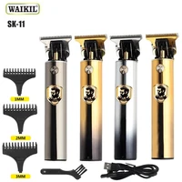 WAIKIL New Men's Waterproof Barber Professional Multi functional Sculpture Electric Push Clipper USB Rechargeable Barber 1