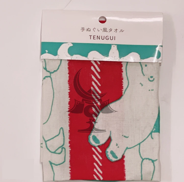 -IKENDO.NET-TG319-Polar-Tenugui-33X90CM hand towel 102% Cotton tranditional japanese kendo tenugui