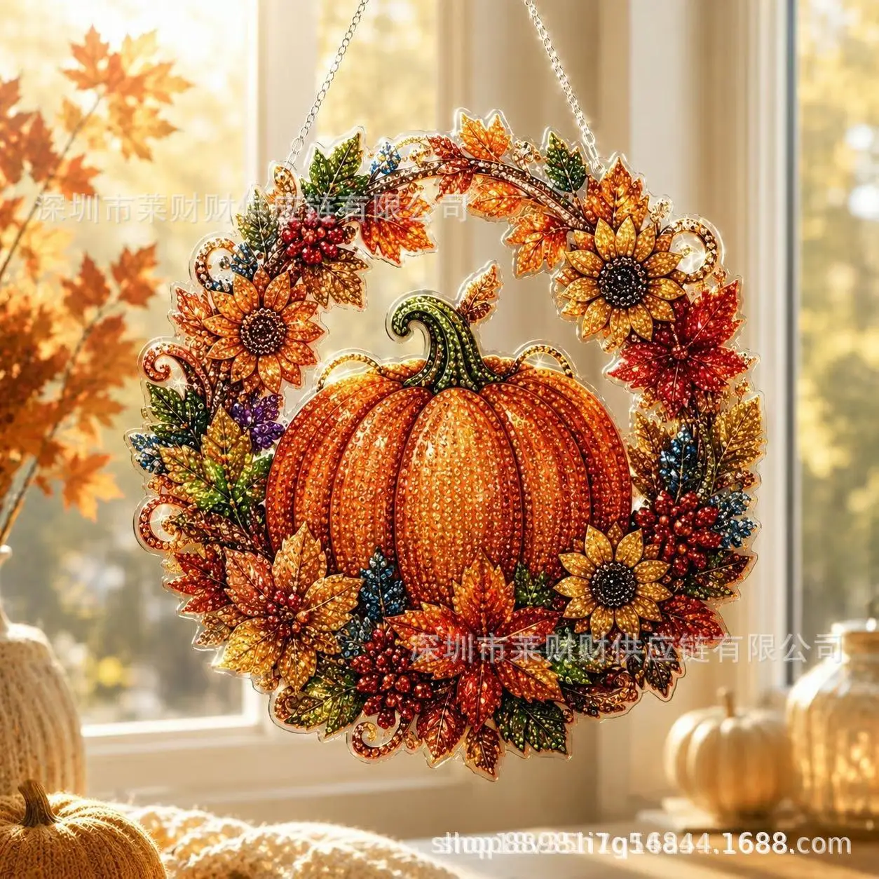 Autumn Pumpkin Acrylic Ornament 1