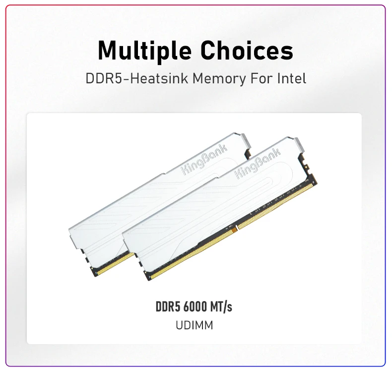 KingBank DDR5 RAM 16GB (8GBx2) 6000MHz XMP 3.0 UDIMM para Desktop