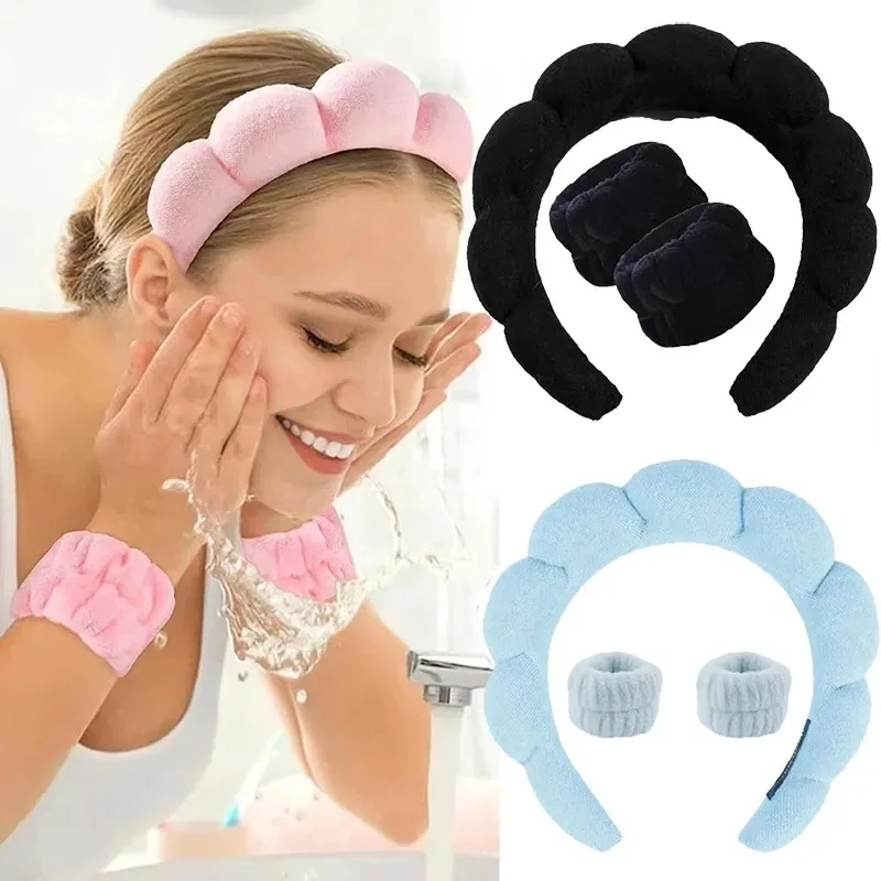 3PCS Stylish Washing Headband Set (Spa + Makeup + Skincare Kit) 2