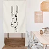 Funny Cat Japan Style Door Curtain Modern Minimalist Art Hanging Curtains Entrance Partition Bedroom Linen Kitchen Porch Decor 1