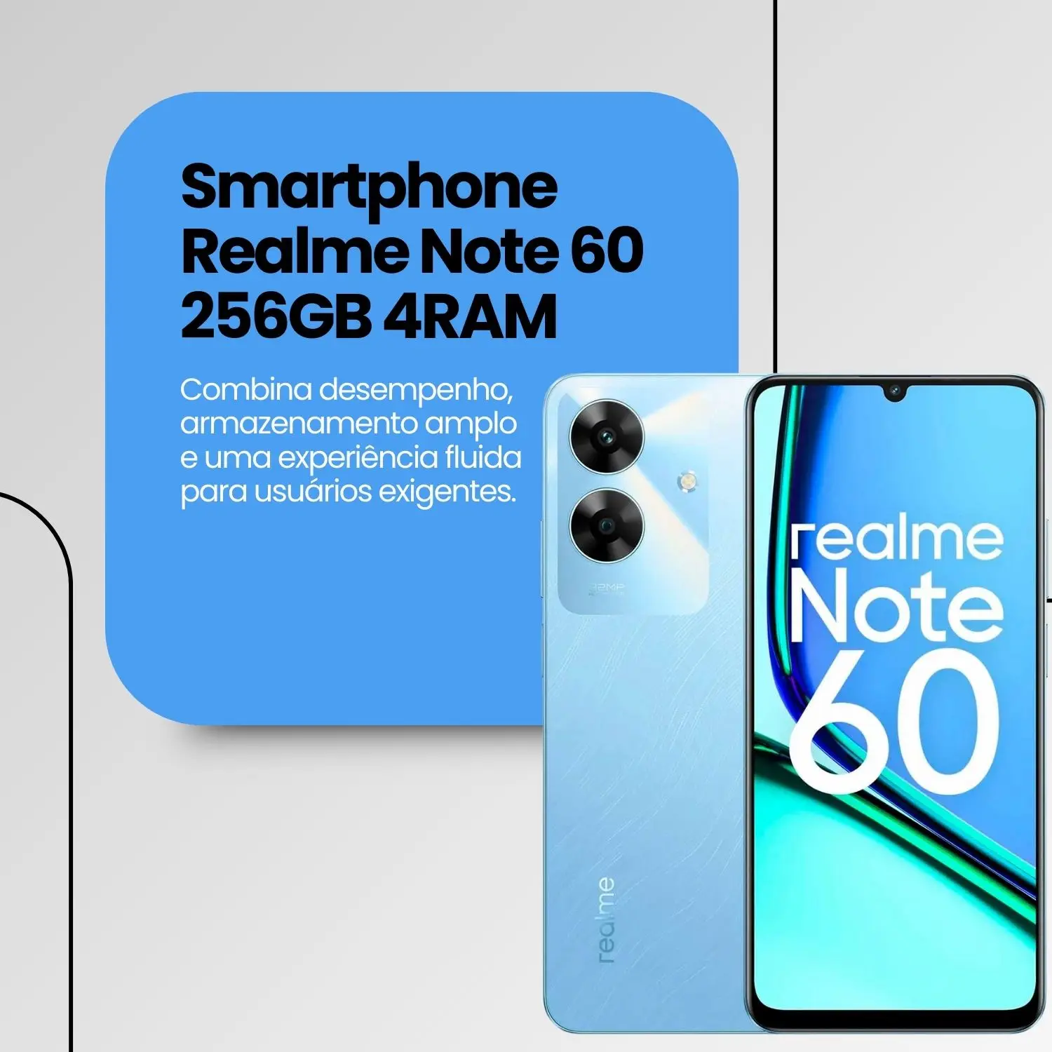 Realme Note 60 Dual Sim 256 Gb 4 Gb Ram Blue Smartphone