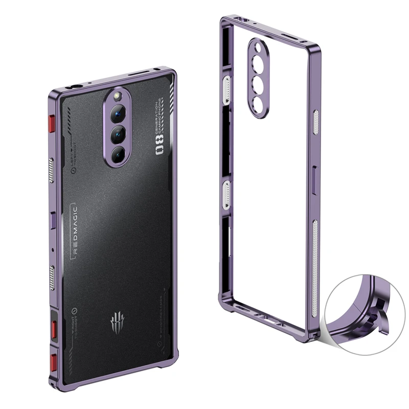 Luxury Aluminum Alloy Bumper Frame with Metal Camera Protection