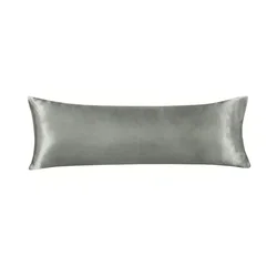 Luxurious 100% Satin Silk Body Pillowcase - Solid Color - 1Body size20x54in (Gray)
