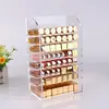 Acrylic 7/8 Layers Lipsticks Rack Transparent Curve Nail Polish Display Shelf Makeup Storage Organizer High-capacity 3