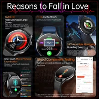 2025 New NFC+ECG+PPG Health Smart Watch BMI Fat Heart Rate Blood Pressure Watch 380mAh BT Call IP68 Waterproof Sports Bracelet - Image 2