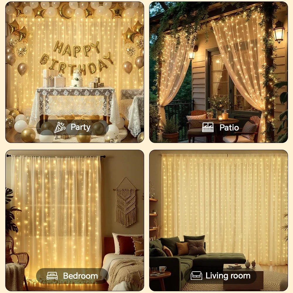 LED Fairy Lights with 8 Modes, Remote & Timer, USB Powered Waterproof String Light for Christmas, Bedroom and Party Decorations