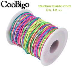 Vibrant Rainbow Elastic Band for Crafting and Sewing - Multi - Purpose String Cord (Dia. 1.2mm)