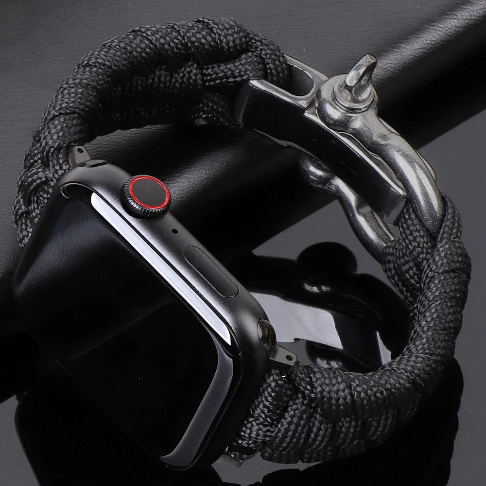 Outdoor Rope Band with Black Metal Buckle